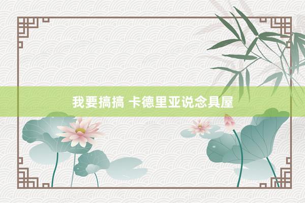 我要搞搞 卡德里亚说念具屋