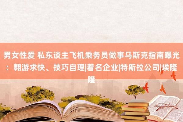 男女性爱 私东谈主飞机乘务员做事马斯克指南曝光：翱游求快、技巧自理|着名企业|特斯拉公司|埃隆