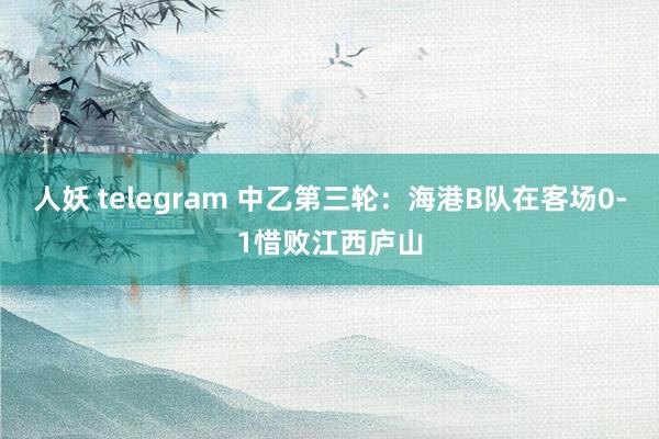 人妖 telegram 中乙第三轮：海港B队在客场0-1惜败江西庐山